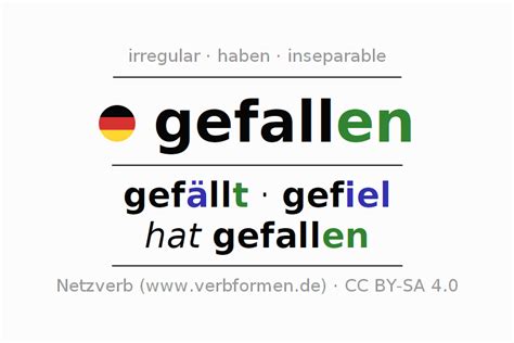 gefallen conjugation|gefallen casovanie.